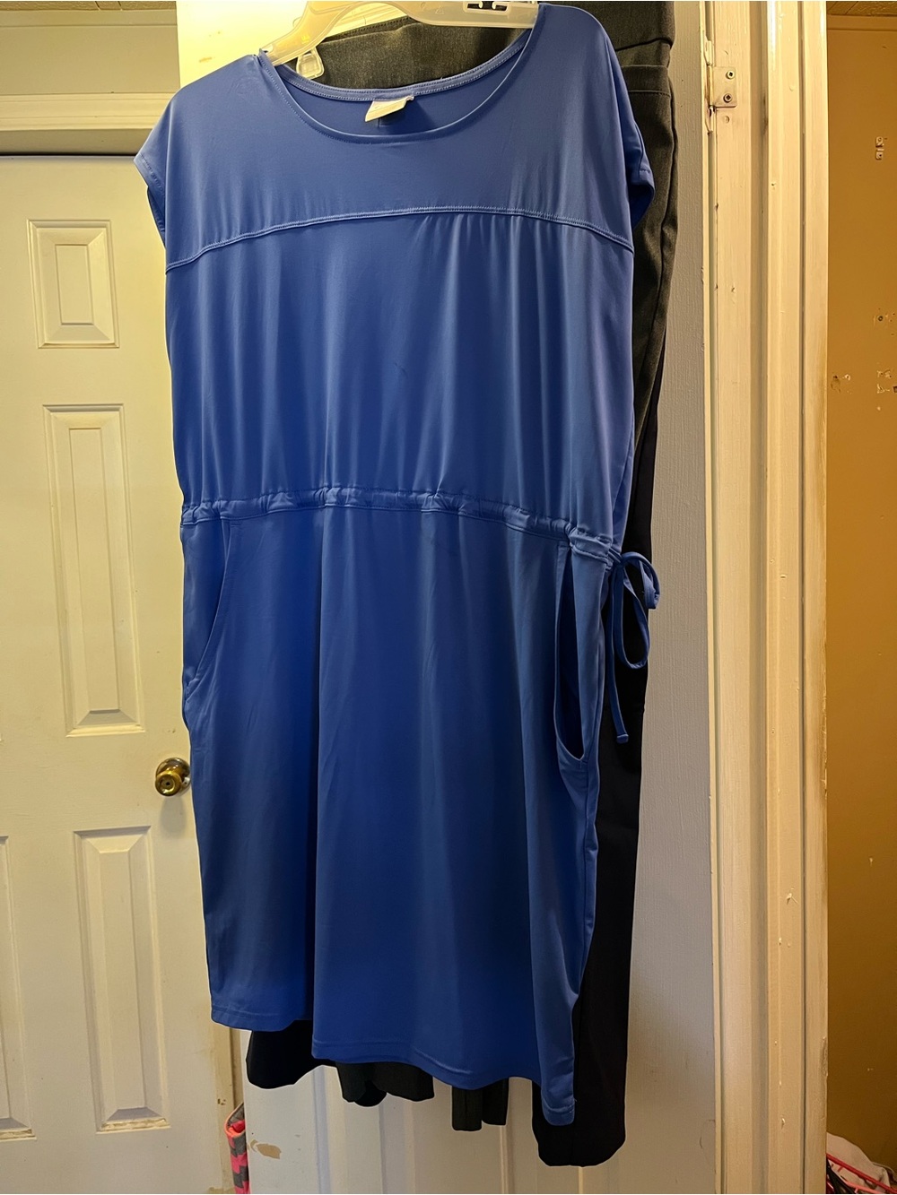Columbia Royal Blue Drawstring Waist Short Sleeve Dress